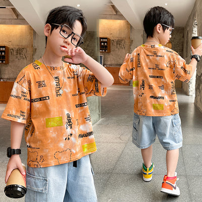 Camisetas Infantiles Estilo Occidental - Ropa Ligera para Verano - Image 15