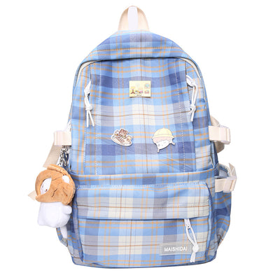 Mochila Escolar Cuadros Japonesa - Estilo Campus Moderno para Estudiantes - Image 11