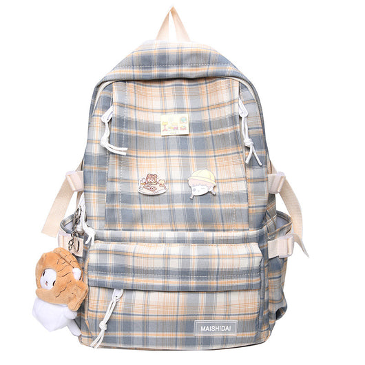 Mochila Escolar Cuadros Japonesa - Estilo Campus Moderno para Estudiantes - Image 5
