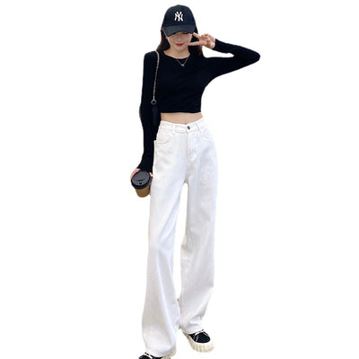 Pantalones Jeans Blancos Sueltos y Cómodos para Mujer - Image 10