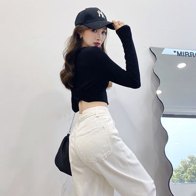 Pantalones Jeans Blancos Sueltos y Cómodos para Mujer - Image 5
