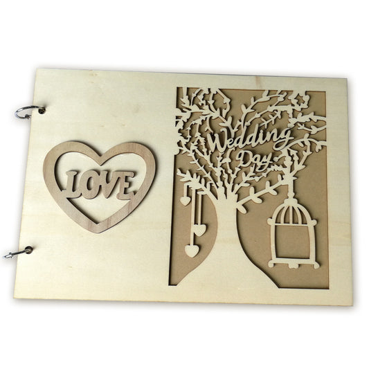 Libro de Firmas Bodas en Madera Artesanal