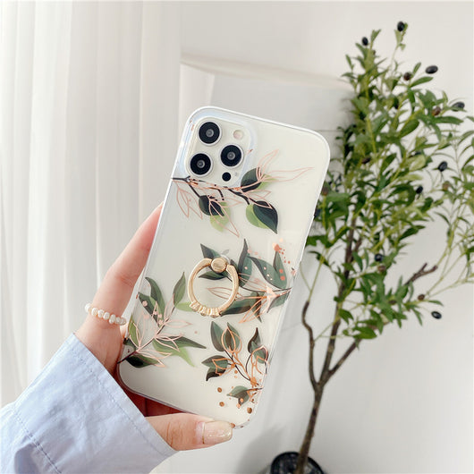 Funda Telefónica Reversible con Efecto Hoja Dorada y Flores - Image 8