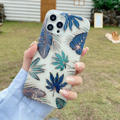 Funda Telefónica Reversible con Efecto Hoja Dorada y Flores - Image 11
