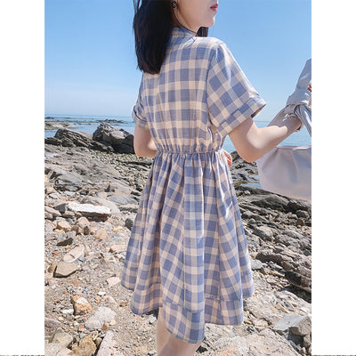 Falda Cuadros Diseño Elegante Temperamento Nicho - Image 7