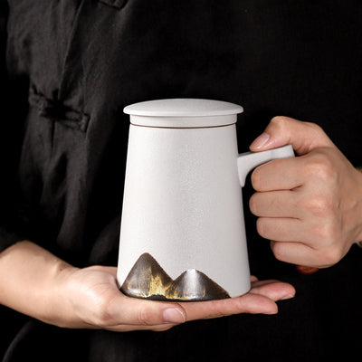 Taza de Té Artesanal con Asa de Madera, Filtro Integrado y Tapa - Image 3