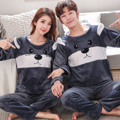 Pijama de Terciopelo para Parejas - Talla Plus Confort Total