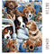 Cuadro Familia de Cachorros Pintura al Óleo Digital Sin Marco