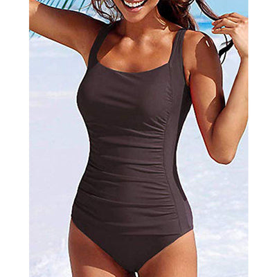 Traje de Baño Enterizo de Color Sólido para Mujer - Image 23