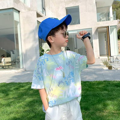 Blusa Tie-Dye Coreana Suelta para Niños - Tendencia de Moda Infantil - Image 10