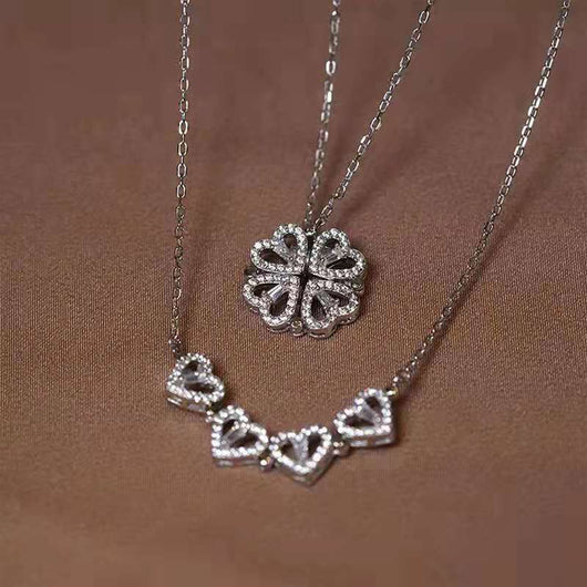 Collar de Trébol de Cuatro Hojas Doble Uso – Joyería Europea y Americana Resistente al Desvanecimiento - Image 10