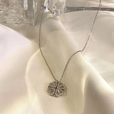 Collar de Trébol de Cuatro Hojas Doble Uso – Joyería Europea y Americana Resistente al Desvanecimiento - Image 11