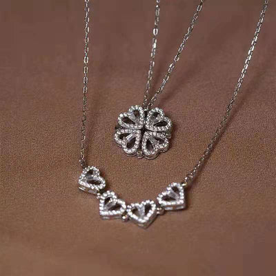 Collar de Trébol de Cuatro Hojas Doble Uso – Joyería Europea y Americana Resistente al Desvanecimiento - Image 6