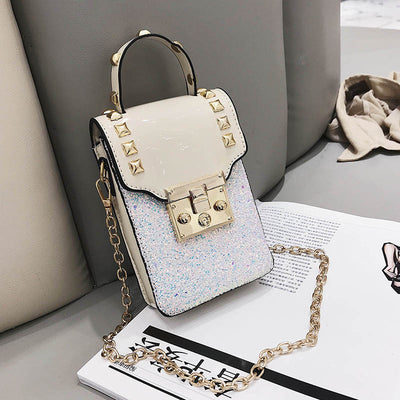 Bolso para Teléfono con Lentejuelas y Diseño Asimétrico - Image 8