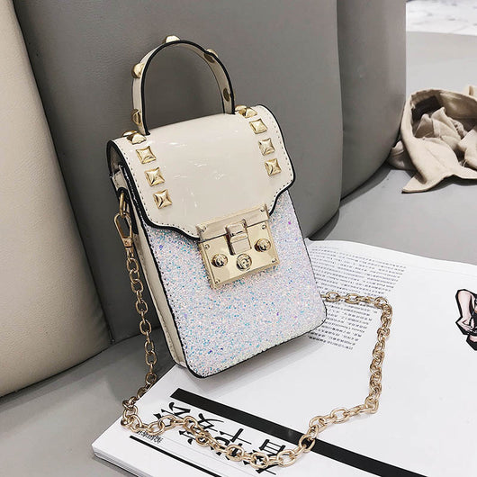 Bolso para Teléfono con Lentejuelas y Diseño Asimétrico - Image 8