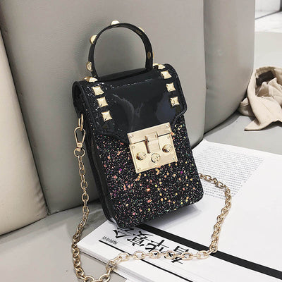 Bolso para Teléfono con Lentejuelas y Diseño Asimétrico - Image 9