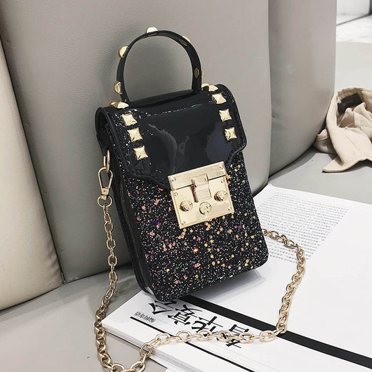 Bolso para Teléfono con Lentejuelas y Diseño Asimétrico - Image 3