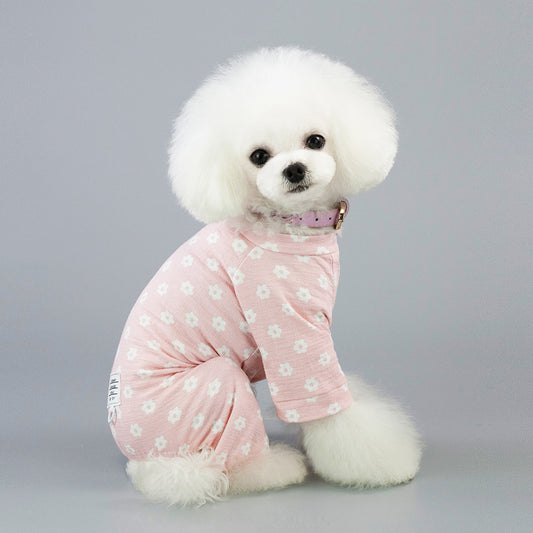 Pantalones de Cuatro Patas para Perros - Diseño Margaritas Primavera Verano