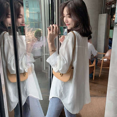 Blusa Casual de Manga Larga para Mujer - Diseño Minimalista - Image 10