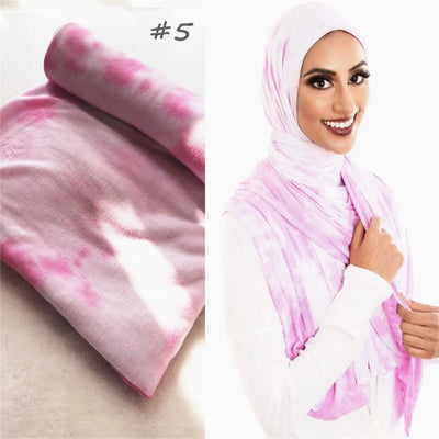 Pañuelo Hijab de Algodón Modal Tie-dye - Versátil y Cómodo - Image 13