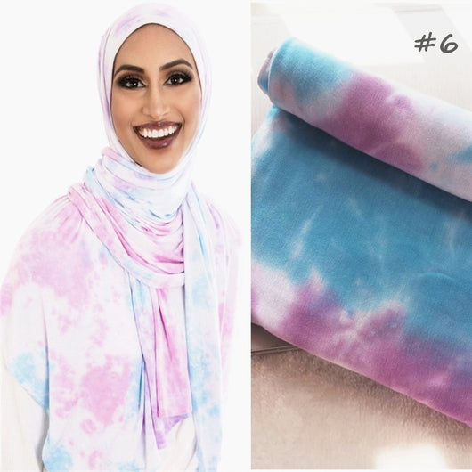 Pañuelo Hijab de Algodón Modal Tie-dye - Versátil y Cómodo - Image 15