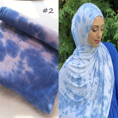 Pañuelo Hijab de Algodón Modal Tie-dye - Versátil y Cómodo - Image 6