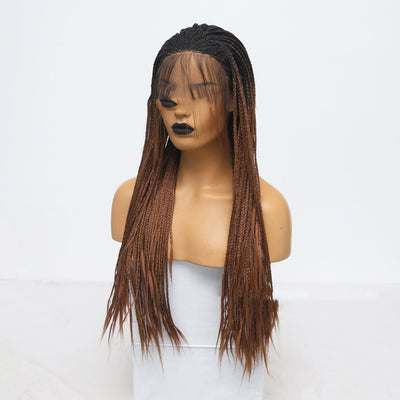 Trenza Larga Degradado Marrón de Tres Hebras - Image 6