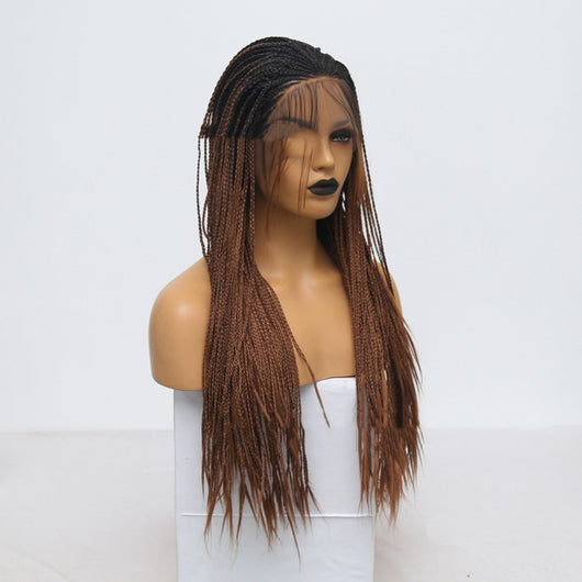Trenza Larga Degradado Marrón de Tres Hebras - Image 7