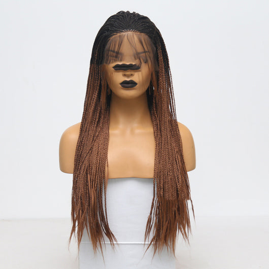 Trenza Larga Degradado Marrón de Tres Hebras - Image 2