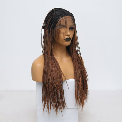 Trenza Larga Degradado Marrón de Tres Hebras - Image 4