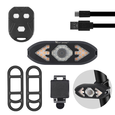 Luz Trasera Inteligente para Bicicleta con Direccionales y Bocina Recargable - Image 9
