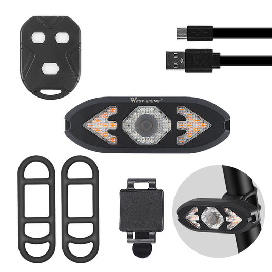 Luz Trasera Inteligente para Bicicleta con Direccionales y Bocina Recargable