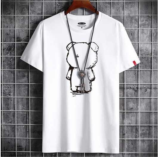Playera Casual para Hombre con Diseño de Oso Anime - Image 3