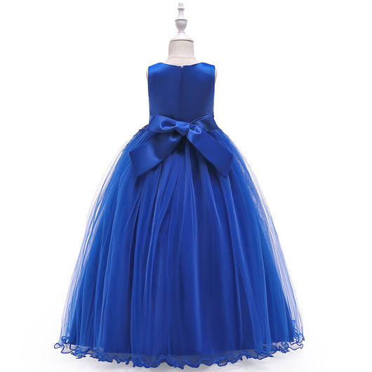 Vestido Princesa Niña sin Mangas - Elegante Diseño Floral - Image 5