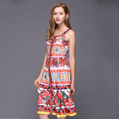 Falda Estampada con Tirantes Rose para Mujer - Image 8