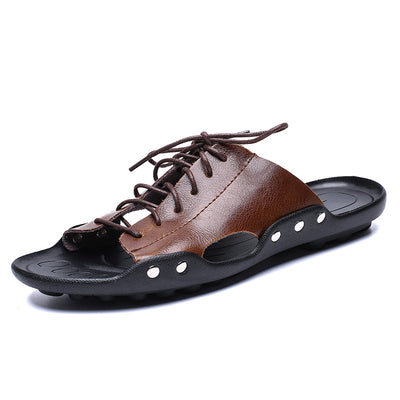 Sandalias Casuales de Cuero para Hombre - Cómodas y Transpirables - Image 9