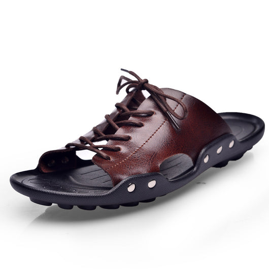 Sandalias Casuales de Cuero para Hombre - Cómodas y Transpirables - Image 5