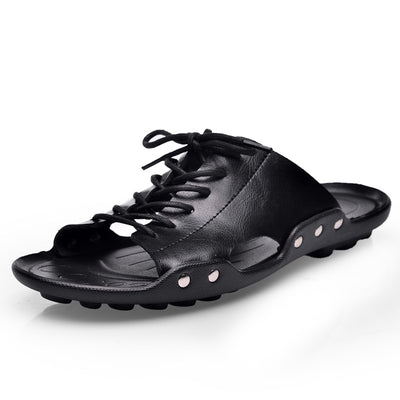 Sandalias Casuales de Cuero para Hombre - Cómodas y Transpirables - Image 2