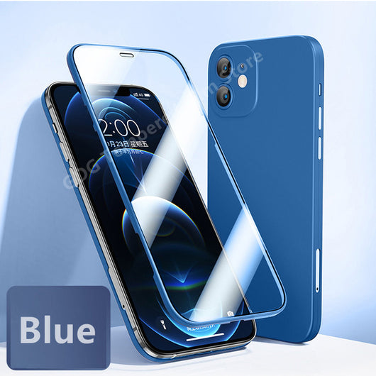 Funda Protectora de Cristal Templado Frontal y Trasero Compatible con Apple - Image 5