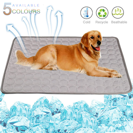 Colchoneta Refrescante de Seda Helada para Mascotas - Portátil para Verano