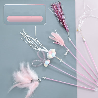 Juguete Interactivo Autorreparable para Gatos - Varita con Plumas Estimulantes - Image 10