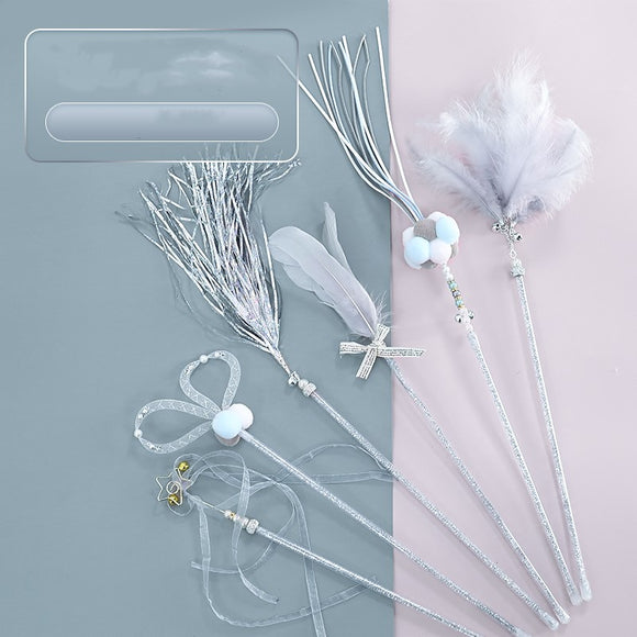 Juguete Interactivo Autorreparable para Gatos - Varita con Plumas Estimulantes