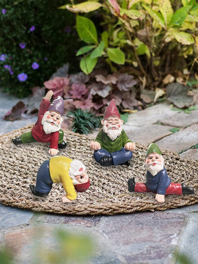 Enano de Yoga en Resina - Adorno Decorativo para Jardín Miniatura - Image 4