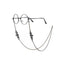 Gafas de Sol Retro Negras Murciélago con Cadena Protectora