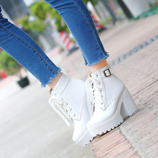 Botas Martin para Mujer con Tacón Alto y Cordones - Estilo Clásico - Image 7