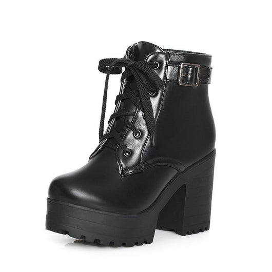 Botas Martin para Mujer con Tacón Alto y Cordones - Estilo Clásico - Image 9