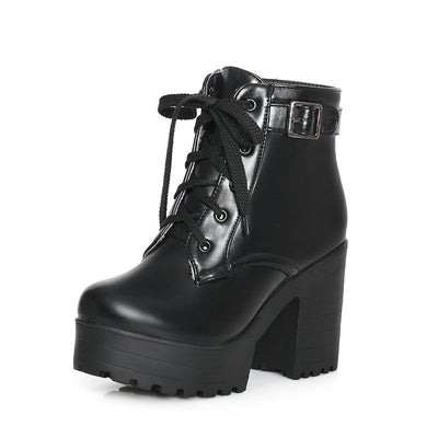 Botas Martin para Mujer con Tacón Alto y Cordones - Estilo Clásico - Image 5