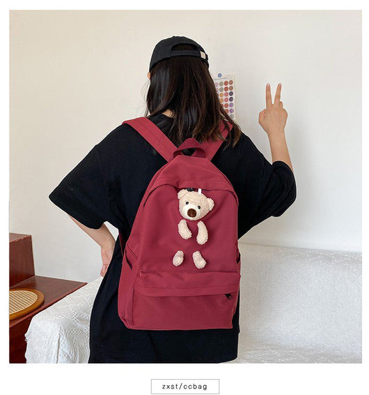Mochila Escolar Infantil Oso Kawaii Estilo Harajuku - Image 6