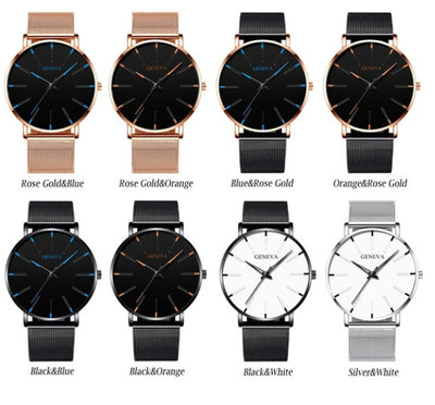 Reloj de Negocios Acero Inoxidable Malla Metálica Cuarzo - Image 9