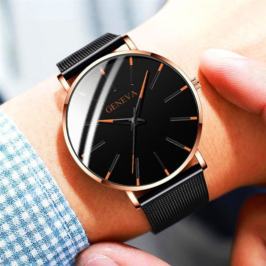 Reloj de Negocios Acero Inoxidable Malla Metálica Cuarzo - Image 10